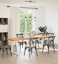 Esstisch Hellbraun 280x80x74 cm Massivholz Eiche Rechteckig