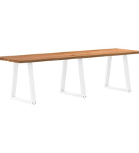 Esstisch Hellbraun 280x80x74 cm Massivholz Eiche Rechteckig