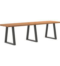 Esstisch mit Baumkanten 280x80x74 cm Massivholz Eiche