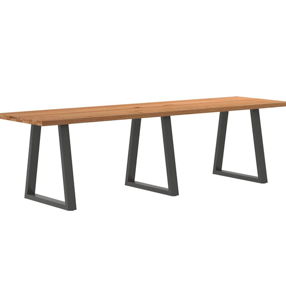 Esstisch mit Baumkanten 280x80x74 cm Massivholz Eiche