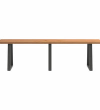 Esstisch mit Baumkanten 280x80x74 cm Massivholz Eiche