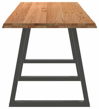 Esstisch mit Baumkanten 280x80x74 cm Massivholz Eiche