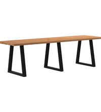 Esstisch mit Baumkanten 280x80x74 cm Massivholz Eiche