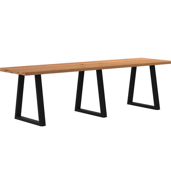 Esstisch mit Baumkanten 280x80x74 cm Massivholz Eiche