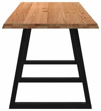 Esstisch mit Baumkanten 280x80x74 cm Massivholz Eiche