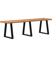 Esstisch mit Baumkanten 280x80x74 cm Massivholz Eiche