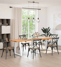 Esstisch mit Baumkanten 280x80x74 cm Massivholz Eiche