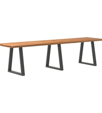 Esstisch Hellbraun 320x80x74 cm Massivholz Eiche Rechteckig