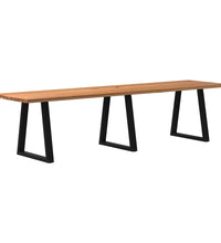 Esstisch Hellbraun 320x80x74 cm Massivholz Eiche Rechteckig