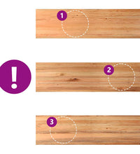 Esstisch Hellbraun 320x80x74 cm Massivholz Eiche Rechteckig