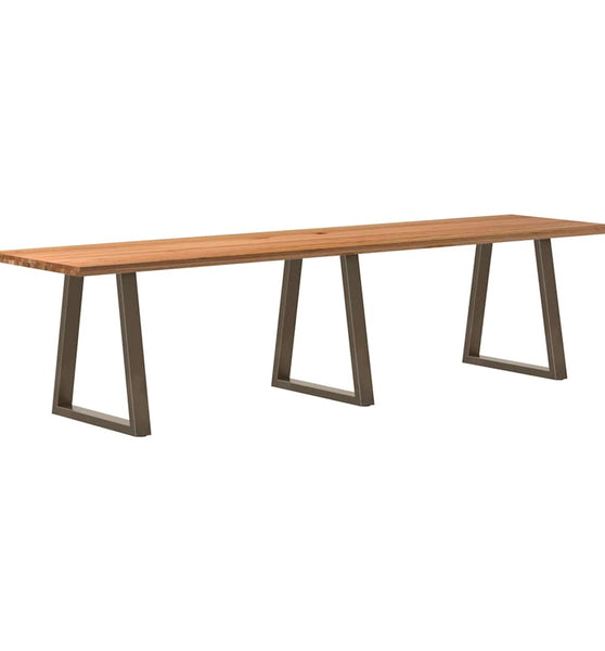 Esstisch Hellbraun 320x80x74 cm Massivholz Eiche Rechteckig