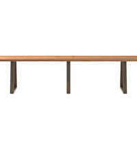 Esstisch Hellbraun 320x80x74 cm Massivholz Eiche Rechteckig