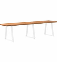 Esstisch Hellbraun 320x80x74 cm Massivholz Eiche Rechteckig