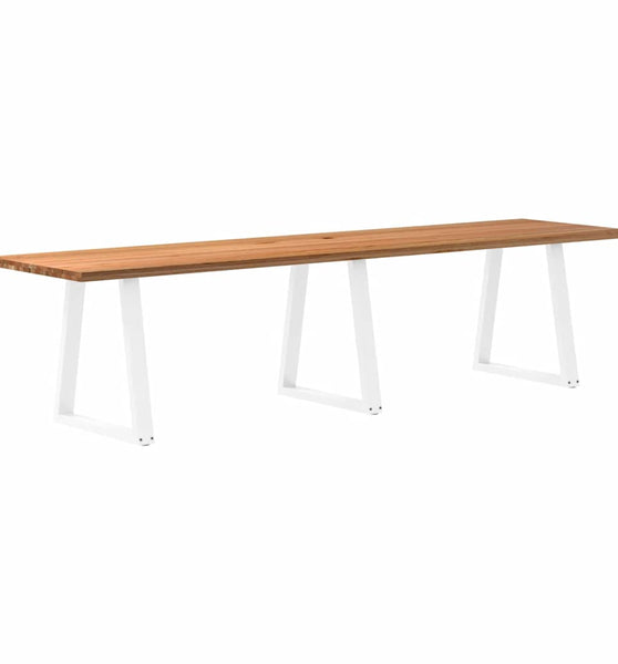 Esstisch Hellbraun 320x80x74 cm Massivholz Eiche Rechteckig