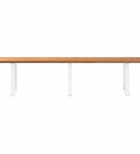 Esstisch Hellbraun 320x80x74 cm Massivholz Eiche Rechteckig