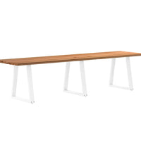 Esstisch Hellbraun 320x80x74 cm Massivholz Eiche Rechteckig