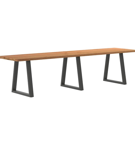 Esstisch mit Baumkanten 320x80x74 cm Massivholz Eiche