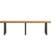 Esstisch mit Baumkanten 320x80x74 cm Massivholz Eiche