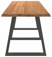 Esstisch mit Baumkanten 320x80x74 cm Massivholz Eiche