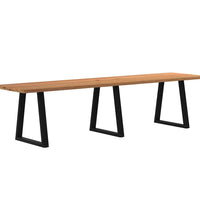 Esstisch mit Baumkanten 320x80x74 cm Massivholz Eiche