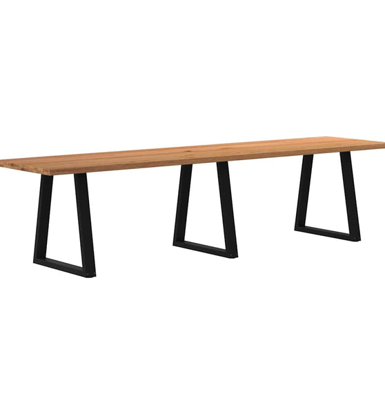 Esstisch mit Baumkanten 320x80x74 cm Massivholz Eiche