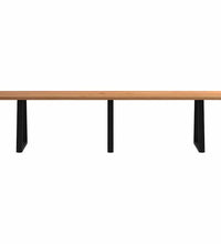 Esstisch mit Baumkanten 320x80x74 cm Massivholz Eiche