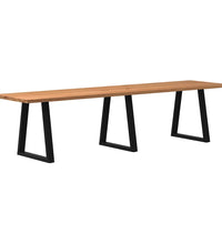 Esstisch mit Baumkanten 320x80x74 cm Massivholz Eiche