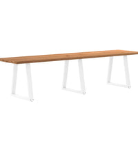 Esstisch mit Baumkanten 320x80x74 cm Massivholz Eiche