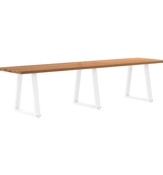 Esstisch mit Baumkanten 320x80x74 cm Massivholz Eiche