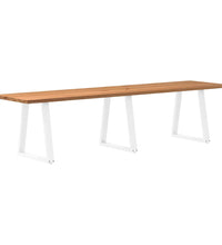 Esstisch mit Baumkanten 320x80x74 cm Massivholz Eiche