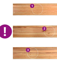 Esstisch mit Baumkanten 320x80x74 cm Massivholz Eiche