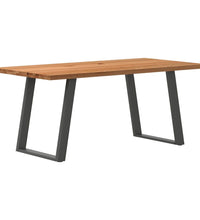 Esstisch Hellbraun 180x90x74 cm Massivholz Eiche Rechteckig