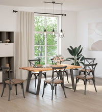 Esstisch Hellbraun 180x90x74 cm Massivholz Eiche Rechteckig