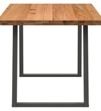 Esstisch Hellbraun 180x90x74 cm Massivholz Eiche Rechteckig