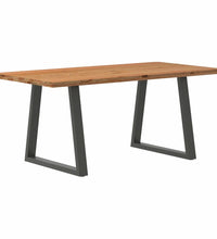 Esstisch Hellbraun 180x90x74 cm Massivholz Eiche Rechteckig