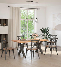 Esstisch Hellbraun 180x90x74 cm Massivholz Eiche Rechteckig