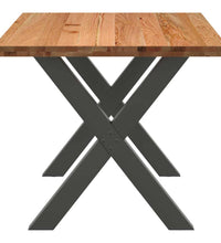 Esstisch Hellbraun 180x90x74 cm Massivholz Eiche Rechteckig