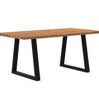 Esstisch Hellbraun 180x90x74 cm Massivholz Eiche Rechteckig