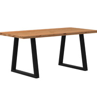 Esstisch Hellbraun 180x90x74 cm Massivholz Eiche Rechteckig