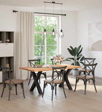 Esstisch Hellbraun 180x90x74 cm Massivholz Eiche Rechteckig