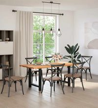 Esstisch Hellbraun 180x90x74 cm Massivholz Eiche Rechteckig