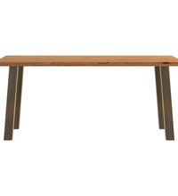 Esstisch Hellbraun 180x90x74 cm Massivholz Eiche Rechteckig