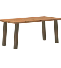 Esstisch Hellbraun 180x90x74 cm Massivholz Eiche Rechteckig