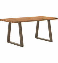 Esstisch Hellbraun 180x90x74 cm Massivholz Eiche Rechteckig