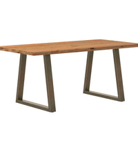 Esstisch Hellbraun 180x90x74 cm Massivholz Eiche Rechteckig