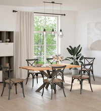 Esstisch Hellbraun 180x90x74 cm Massivholz Eiche Rechteckig