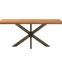 Esstisch Hellbraun 180x90x74 cm Massivholz Eiche Rechteckig