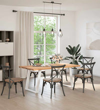 Esstisch Hellbraun 180x90x74 cm Massivholz Eiche Rechteckig