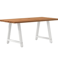 Esstisch Hellbraun 180x90x74 cm Massivholz Eiche Rechteckig