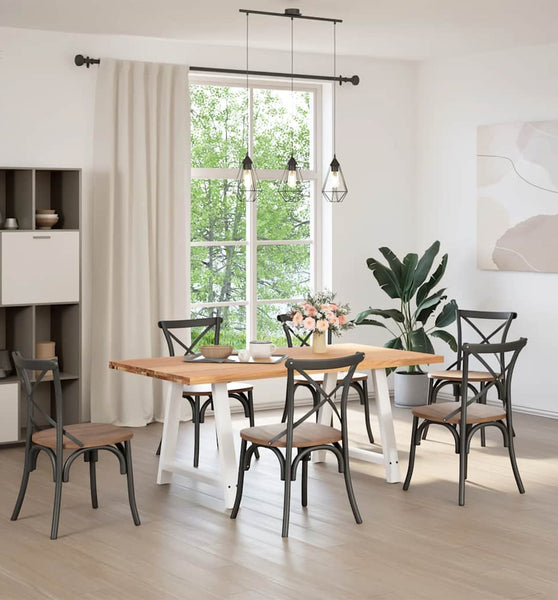 Esstisch Hellbraun 180x90x74 cm Massivholz Eiche Rechteckig